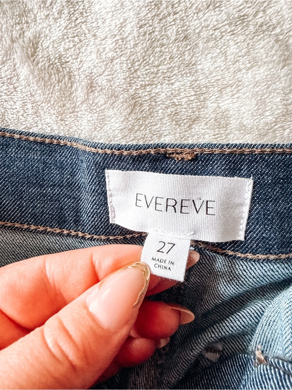 EVEREVE Beth Wide Leg Pants Hemp Blend Chambray Blue Size 27 - Picture 5 of 7